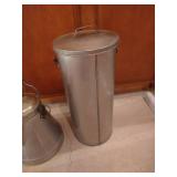 Vintage Style Tall Steel Milk Can & Cowboy Coffee Pot