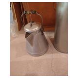 Vintage Style Tall Steel Milk Can & Cowboy Coffee Pot