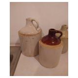 (3) Stoneware Jugs