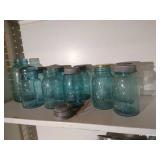 Vintage Blue Ball Jars - Qt & 1/2 Gal With Lids