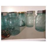 Vintage Blue Ball Jars - Qt & 1/2 Gal With Lids