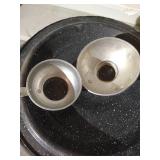 Vintage Canning Pot, Sieve Holder & Canning Funnels