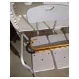 Shower Bench & (2) Vintage Canes