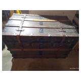 LARGE Antique Wood Trunk