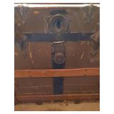 LARGE Antique Wood Trunk