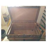 LARGE Antique Wood Trunk