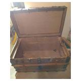 LARGE Antique Wood Trunk