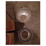 Vintage Wearever Cone Collander Stand, Canning Jar Lids And Canning Funnels