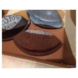 (4) Antique Asbestos "Sad Irons" With (1) Handle