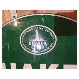Awesome Vintage 1974 Double-Sided Metal Quaker State Sign