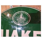 Awesome Vintage 1974 Double-Sided Metal Quaker State Sign