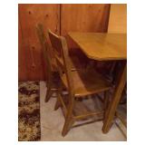 Vintage Wood Table & (4) Chairs