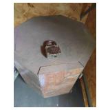 Small Wood Box With Antique Padlock