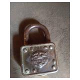 Small Wood Box With Antique Padlock