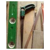 Vintage Level & (2) Saws