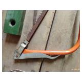 Vintage Level & (2) Saws