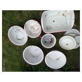 Large Lot Enamelware Items