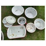Large Lot Enamelware Items