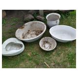 Enamelware Lot With Bed Pan