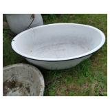 Enamelware Lot With Bed Pan