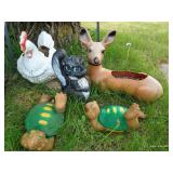(5) Plastic Yard Animals