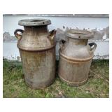 (2) Antique Milk Cans