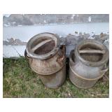 (2) Antique Milk Cans