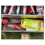 Vintage Fishing Rod & Tackle Box With Lures