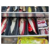 Vintage Fishing Rod & Tackle Box With Lures