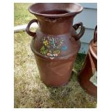 (2) Vintage Painted Milk Cans