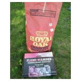 Box of (54) Premium Ceramic Briquettes & Bag of Charcoal Briquettes