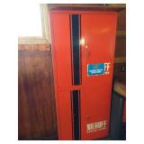 (2) Vintage Orange Niehoff Tune Up Wall Cabinets