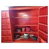 (2) Vintage Orange Niehoff Tune Up Wall Cabinets