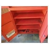 (2) Vintage Orange Niehoff Tune Up Wall Cabinets
