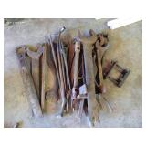 Huge Pile Large Metal Wrenches, Etc