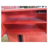 (2) Vintage Orange Niehoff Tune Up Wall Cabinets