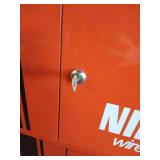 (2) Vintage Orange Niehoff Tune Up Wall Cabinets