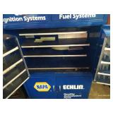 Vintage Metal NAPA Echlin Blue Metal Parts Cabinet