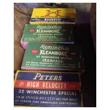 Vintage Ammo Boxes, Empty Shells, Etc