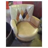 Vintage Barrel Planter & Barrel Swivel Chair