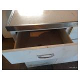 Vintage White Metal Cabinet