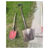 Large Lot of Rakes, Hoes & Shovels
