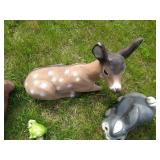 (3) Concrete Yard Animals