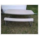Suncast Plastic Folding Picnic Table