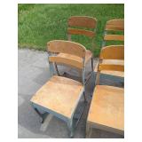 (8) Chairs - Mostly Wooden School Chairs