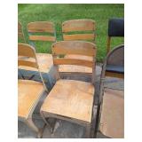 (8) Chairs - Mostly Wooden School Chairs