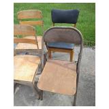 (8) Chairs - Mostly Wooden School Chairs