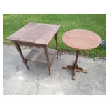 (2) Small Vintage Tables