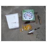 Garden Lot - Thermometer, Hand Tools, Etc