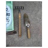 Garden Lot - Thermometer, Hand Tools, Etc